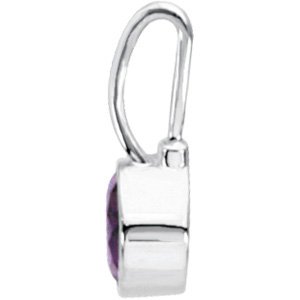 Sterling Silver Imitation Amethyst Hook Charm/Pendant – image 2
