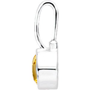 Sterling Silver Imitation Citrine Hook Charm/Pendant – image 2