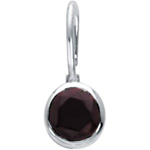 Sterling Silver Imitation Mozambique Garnet Hook Charm/Pendant