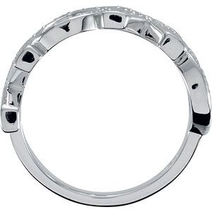 Sterling Silver Imitation White Cubic Zirconia  X's & O's Ring