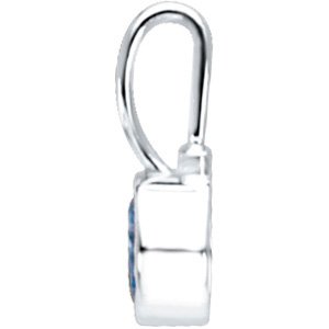 Sterling Silver Imitation Aquamarine Hook Charm/Pendant – image 2