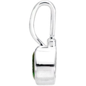 Sterling Silver Imitation Emerald Hook Charm/Pendant – image 2