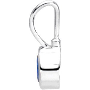 Sterling Silver Imitation Blue Sapphire Hook Charm/Pendant – image 2