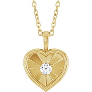 Accented Heart Necklace or Pendant