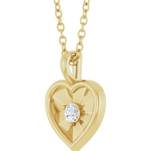 Accented Heart Necklace or Pendant