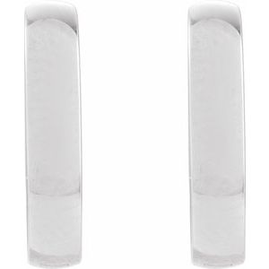 Elongated Oval Hoop Earrings