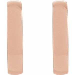 Elongated Oval Hoop Earrings