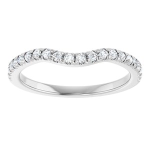 Platinum 1/4 CTW Lab-Grown Diamond Contour Band