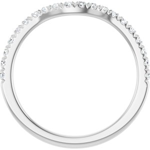 Platinum 1/4 CTW Lab-Grown Diamond Contour Band