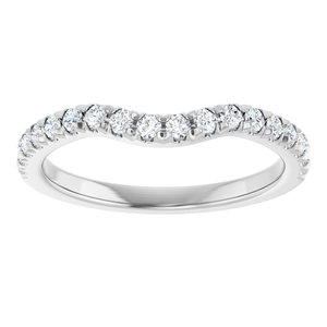 Platinum 1/3 CTW Lab-Grown Diamond Contour Band