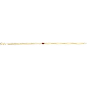 14K Yellow Natural Ruby Link 7" Bracelet