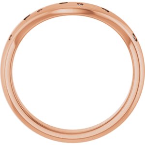 14K Rose .08 CTW Lab-Grown Diamond Contour Band