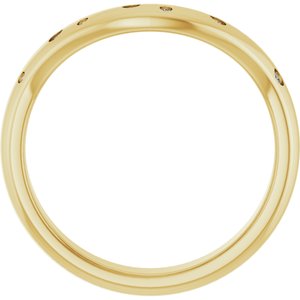 14K Yellow .08 CTW Lab-Grown Diamond Contour Band