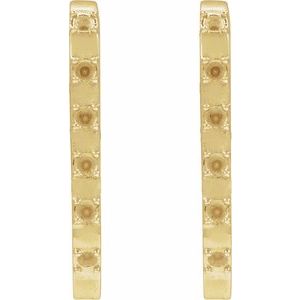 14K Yellow Gold 1.5 mm Round Hinged 19.5 mm Hoop Earring Mounting – image 2