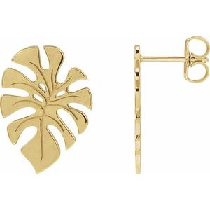 Monstera Leaf Earrings