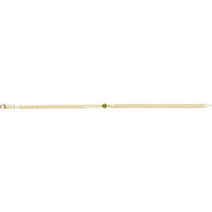 14K Yellow Gold Natural Peridot Link 7" Bracelet – image 2