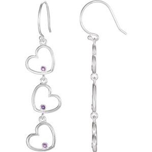 14K Yellow Gold Left Triple Heart Earring Mounting – image 2