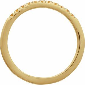 14K Yellow Gold Natural Citrine Stackable Ring