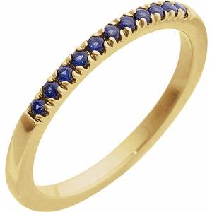Lab-Grown Blue Sapphire Stackable Ring