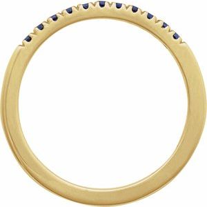 Lab-Grown Blue Sapphire Stackable Ring