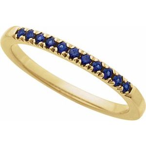 Lab-Grown Blue Sapphire Stackable Ring