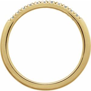 14K Yellow Natural Aquamarine Stackable Ring