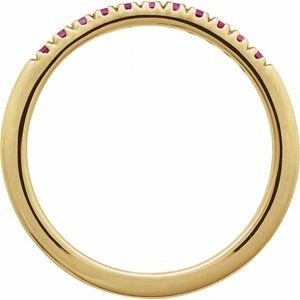 14K Yellow Natural Ruby Stackable Ring