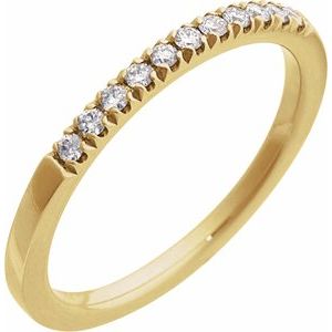 10K Yellow Gold Natural Diamond Stackable Ring