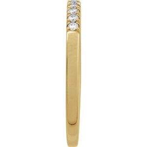 14K Yellow 1/6 CTW Natural Diamond Stackable Ring