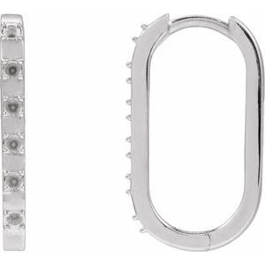 Sterling Silver 1.5 mm Round Hinged 19.5 mm Hoop Earring Mounting