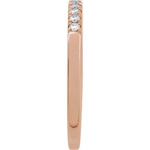 14K Rose 1/6 CTW Natural Diamond Stackable Ring