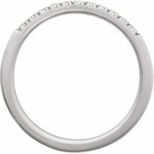 14K White 1/6 CTW Natural Diamond Stackable Ring