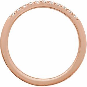 14K Rose 1/6 CTW Natural Diamond Stackable Ring