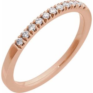 14K Rose 1/6 CTW Natural Diamond Stackable Ring