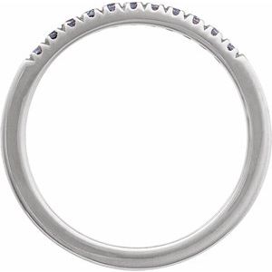 14K White Natural Alexandrite Stackable Ring