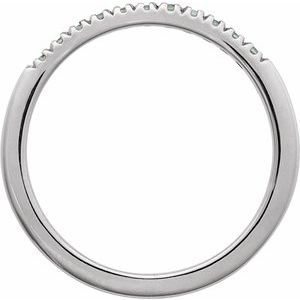 14K White Natural Aquamarine Stackable Ring