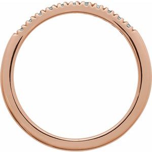 10K Rose Gold Natural Aquamarine Stackable Ring