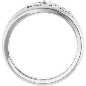 Platinum 1/3 CTW Natural Diamond Negative Space Ring