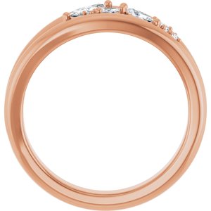 14K Rose Gold 1/3 CTW Natural Diamond Negative Space Ring