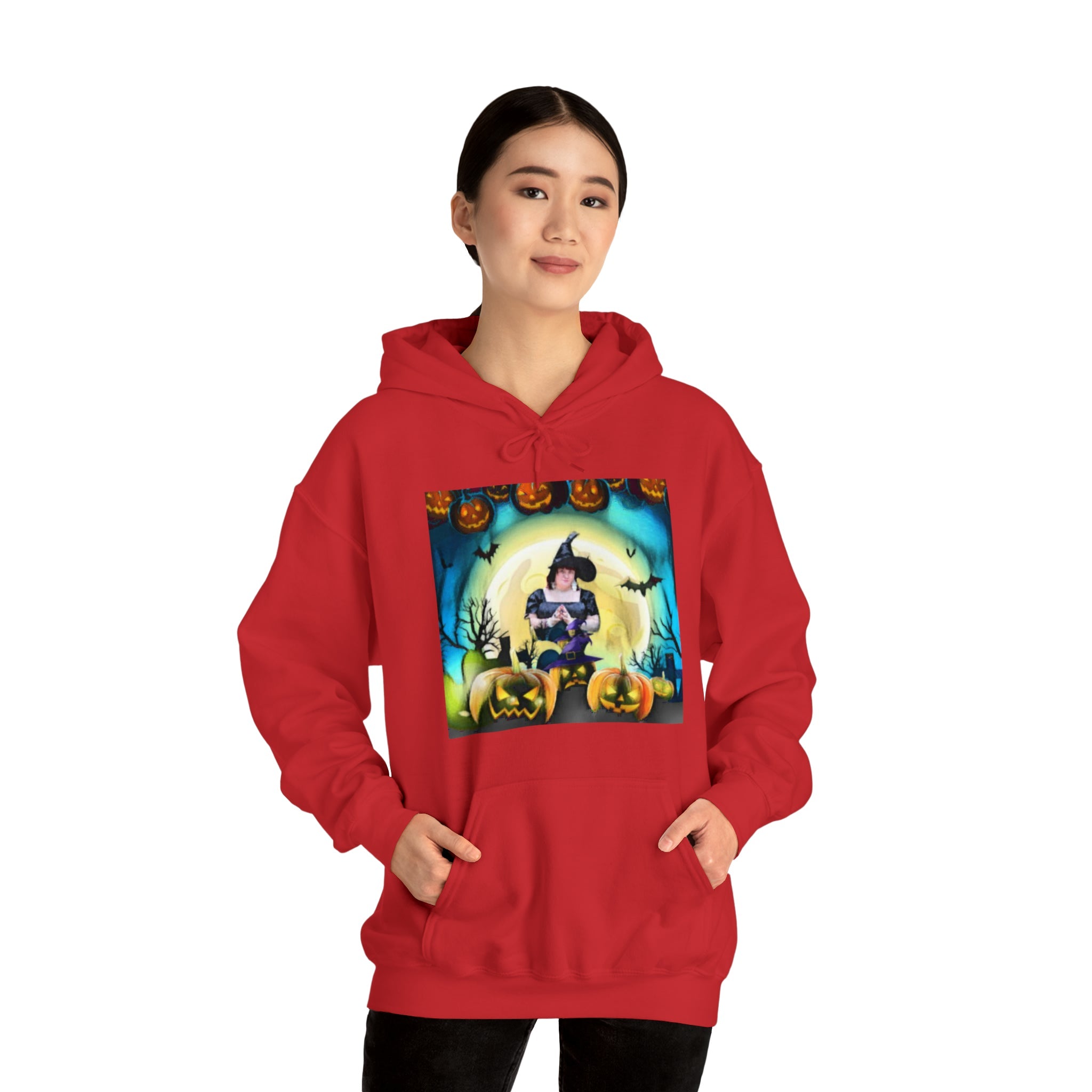 Scary Witch Unisex Heavy Blend™ Hooded Sweatshirt up to 5XL