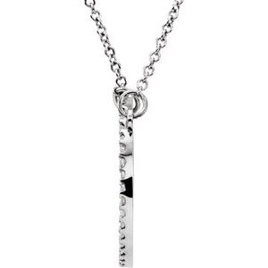 14K White Gold 1/5 CTW Lab-Grown Diamond Circle 16" Necklace