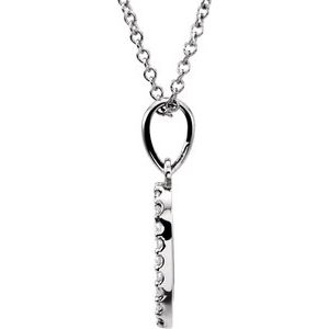 14K White Gold 1/10 CTW Natural Diamond 16" Necklace