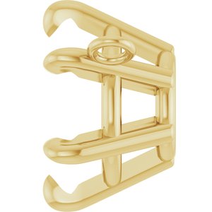 10K Yellow Gold 8.4 mm Round 6-Prong Claw Necklace Center