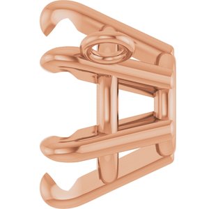 14K Rose Gold 7.25 mm Round 6-Prong Claw Necklace Center