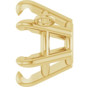 18K Yellow Gold 7.75 mm Round 6-Prong Claw Necklace Center