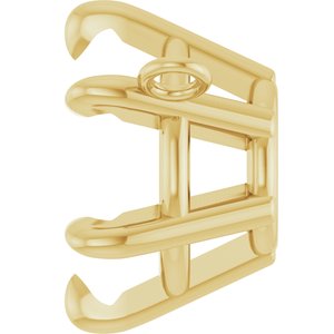 10K Yellow Gold 8.75 mm Round 6-Prong Claw Necklace Center