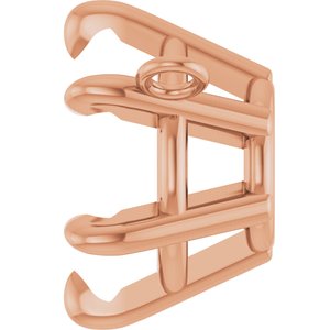 10K Rose Gold 8.75 mm Round 6-Prong Claw Necklace Center