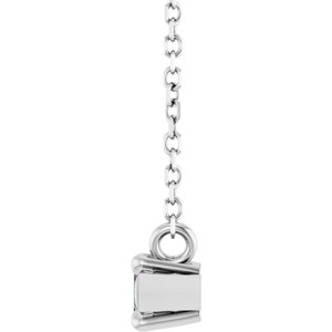 Platinum 6x3 mm Lab-Grown Alexandrite 18" Necklace