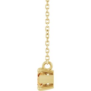 14K Yellow Gold 8x4 mm Natural Citrine 18" Necklace