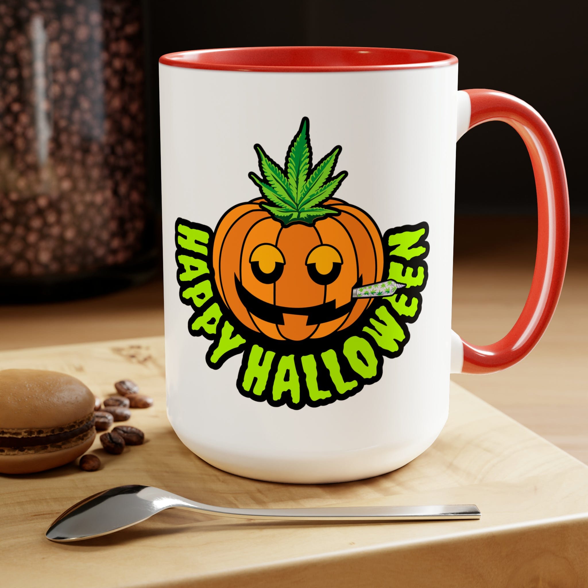 Happy Halloween Pumpkin Stoner 15oz Coffee Mug